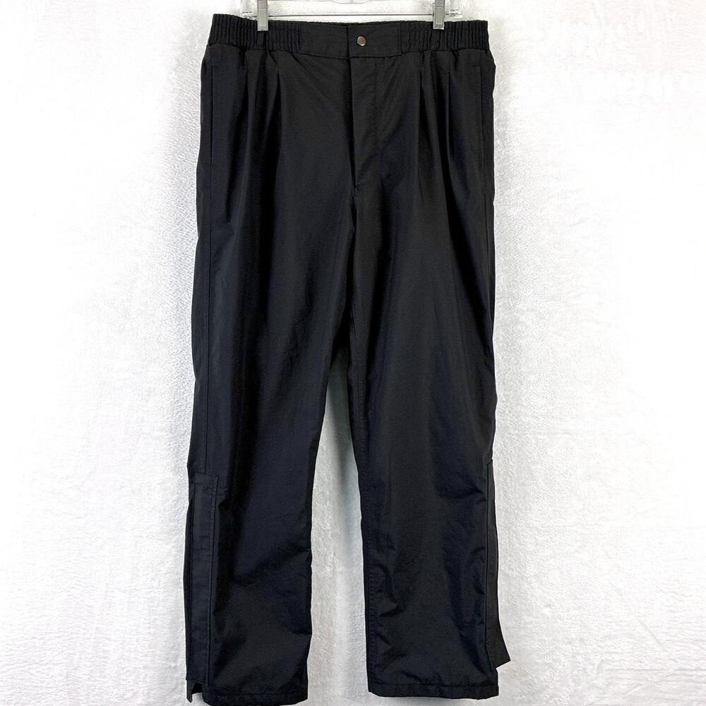 VTG Tourney Pants Mens M Black Pleated Gore-Tex Waterproof Windproof Hiking 90s